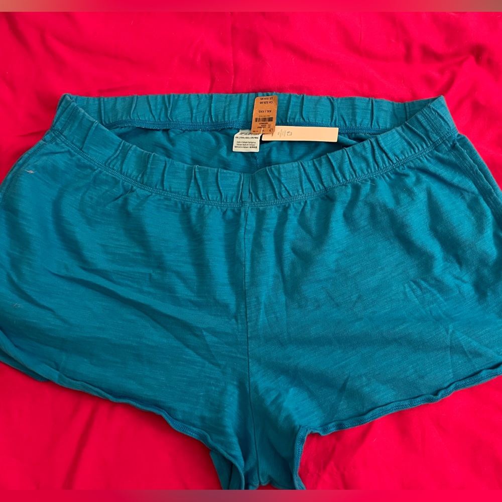 Like-new PINK Summer Lounge Cotton Shorts, Size XXL, Bright Marine Blue